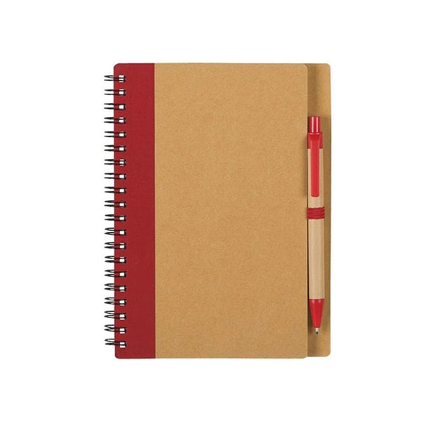 Mini Kraft Spiral Notepad with Pen