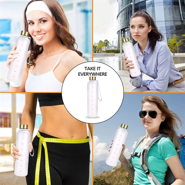 32 oz Water Bottle with Time Marker