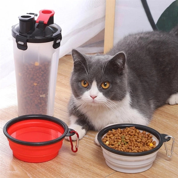 Pet Dual Water Food Cup Dog Bowl