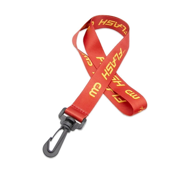 1" Smooth Polyester Lanyard w/ Plastic Clamshell & Swivel J