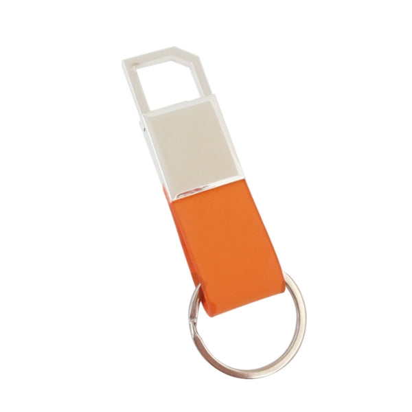 Leatherette Metal Clip-On Key Chain