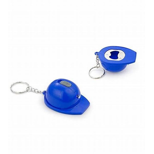 Hardhat LED Flashlight Bottle Opener Keychain