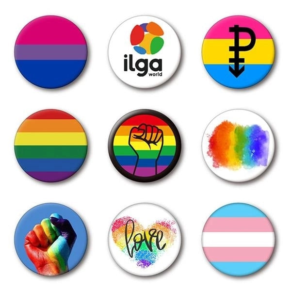Gay Pride Plastic Badge