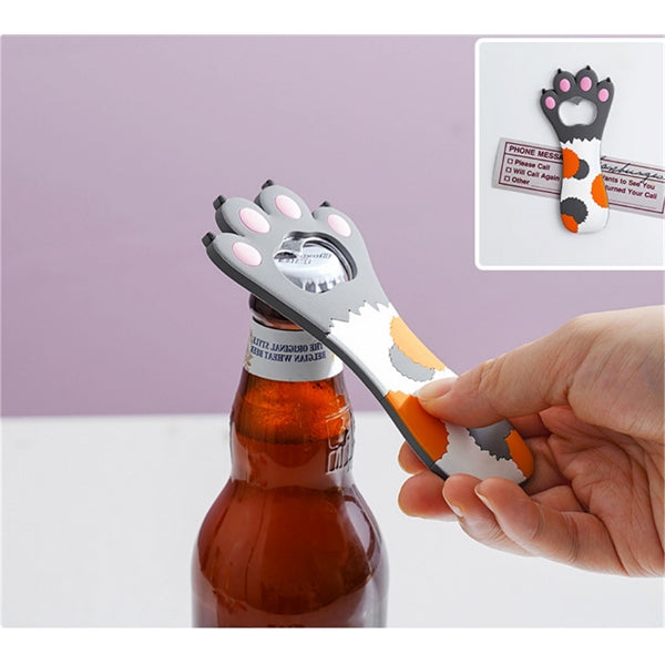 Cute Cat Paw Bottle Opener Magnet