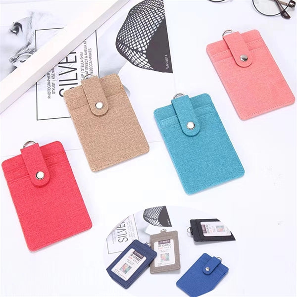 Work Badge Card Cover With Retractable Lanyard