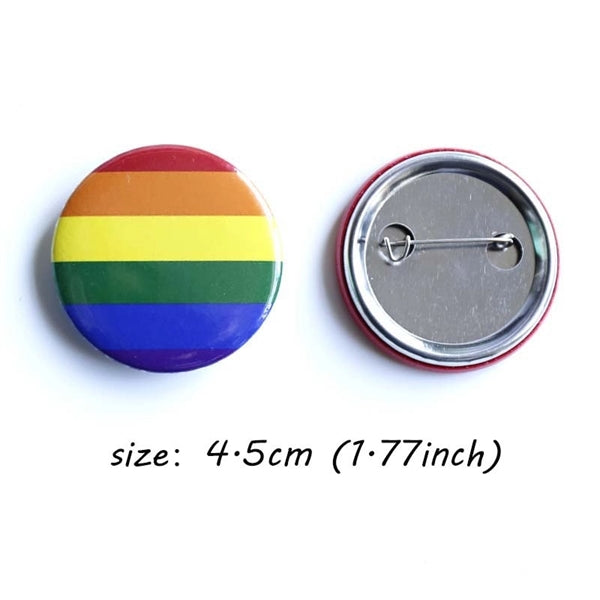Rainbow Flag Button Badge Gay Pride