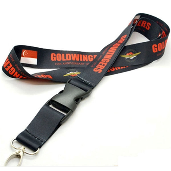 1" Sublimated Lanyard w/ Buckle Release Badge Holder