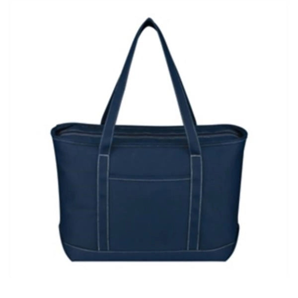 Stylish Oxford Tote Bag With Top Zipper Closure