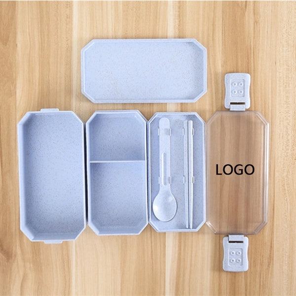 Lunch Box with Fork and Spoon