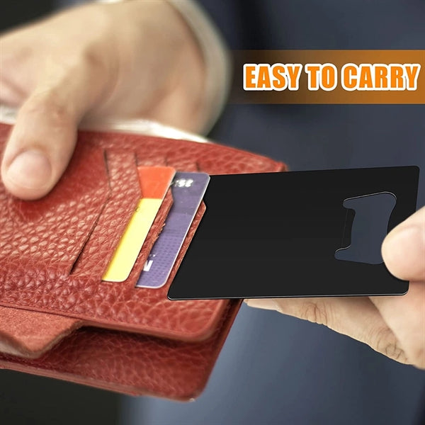 Ultra-Slim Stainless Steel Credit Card Size Beer Bottle Open