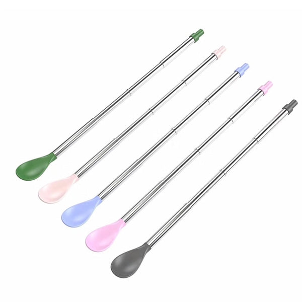 Multifunctional Retractable Straw Spoon