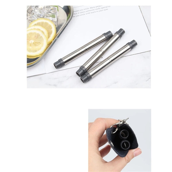 Stainless Steel Straw Storage Bag
