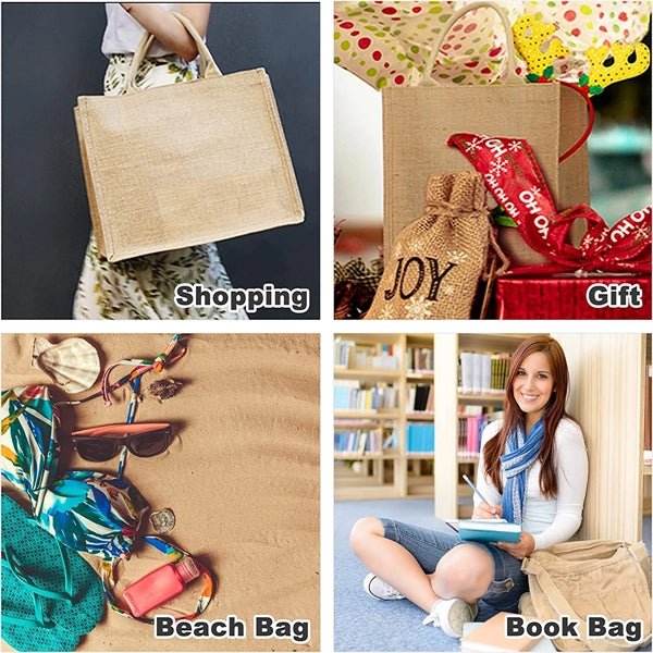 Laminated Jute Burlap Tote Bags