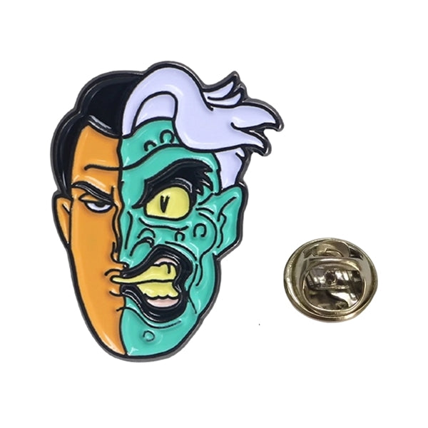 Horror Face Shaped Badge Lapel Pin