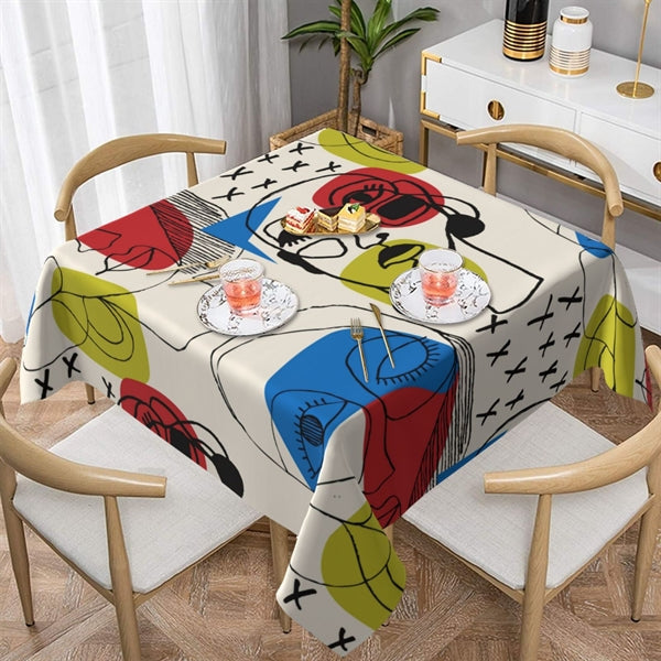 Washable Square Tablecloth With Customized Size And Pattern