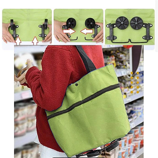 Folding Shopping Bag with Wheels