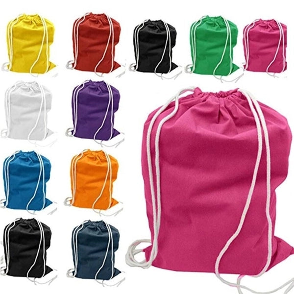 Lightweight Cotton Drawstring Backpacks