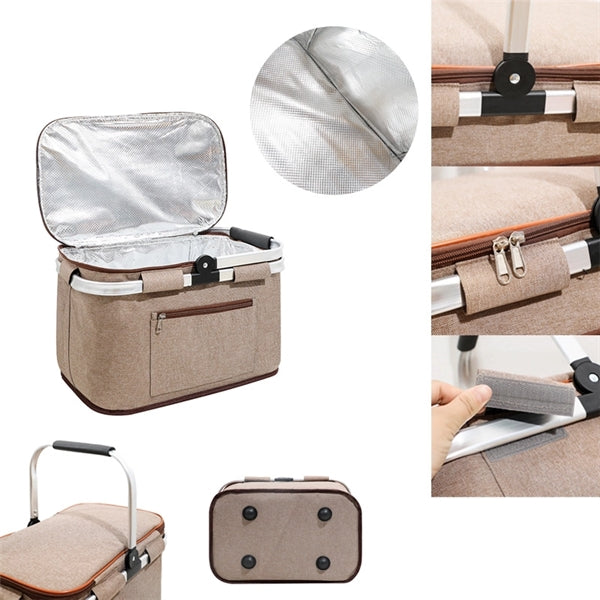 Insulated Picnic Basket Cooler Bag