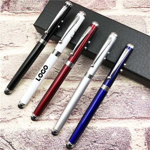 Laser touch screen LED pen