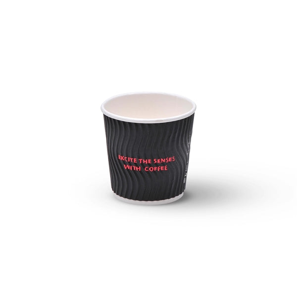 4 oz Ripple Wall Paper Coffee Cups - Flexo
