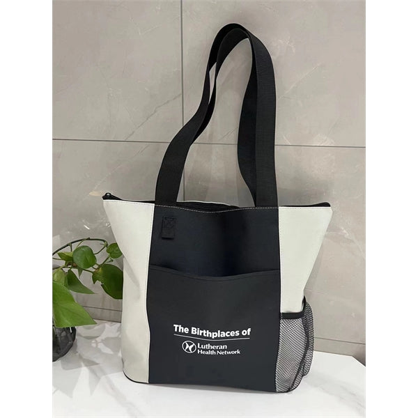 600D Shopping Tote Bags w/ Zipper Closure