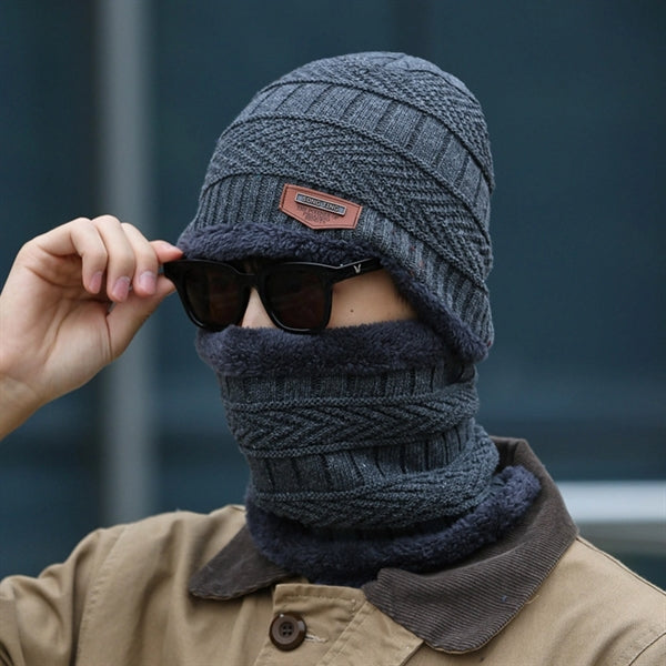 Winter Knitted Beanies Scarf