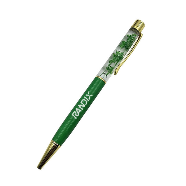 Oil Floating Glitter Metal Ballpoint Pen