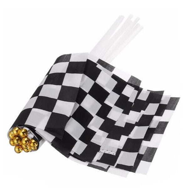 Double-Sided Chequered Hand Waving Flag