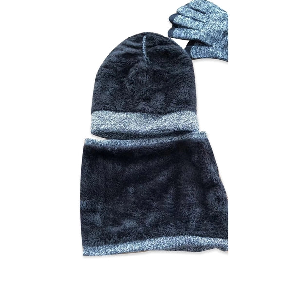 Warm Hat Scarf And Touchscreen Gloves Set