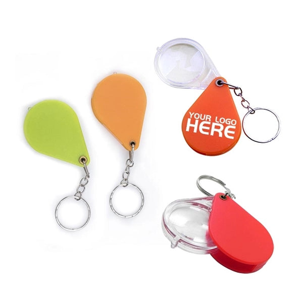 Foldable ABS Magnifier with Keychain