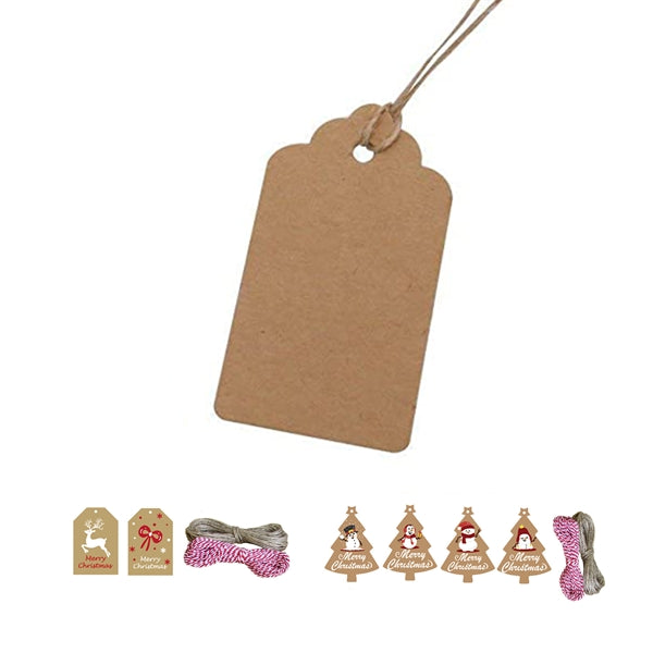 100 Kraft Paper Greeting Cards For Holiday