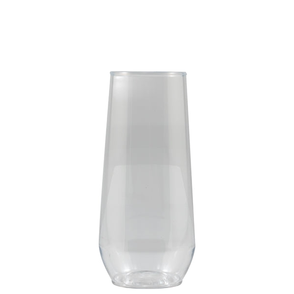 10 oz Clear Plastic Stemless Flute - Digital