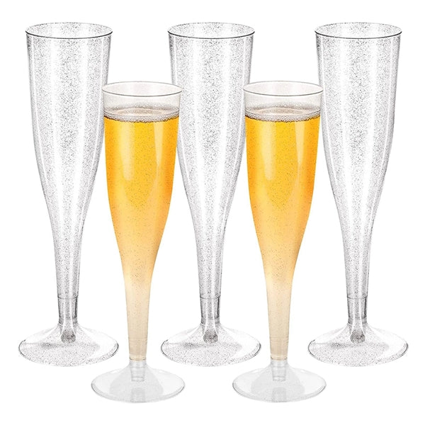 Clear Plastic Toasting Glasses