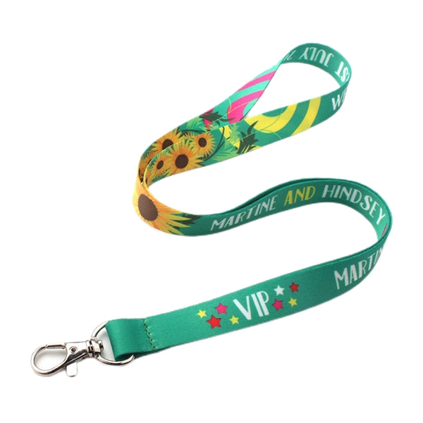 3/4" Full Color Sublimated Polyester Lanyard with Lobster Cl