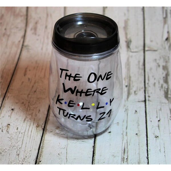 12 Oz Clear Insulated Double Wall Tumbler for Coffee,Juice