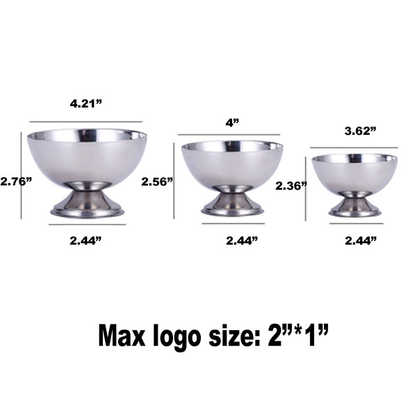 6oz Stainless Steel Ice Cream Cup
