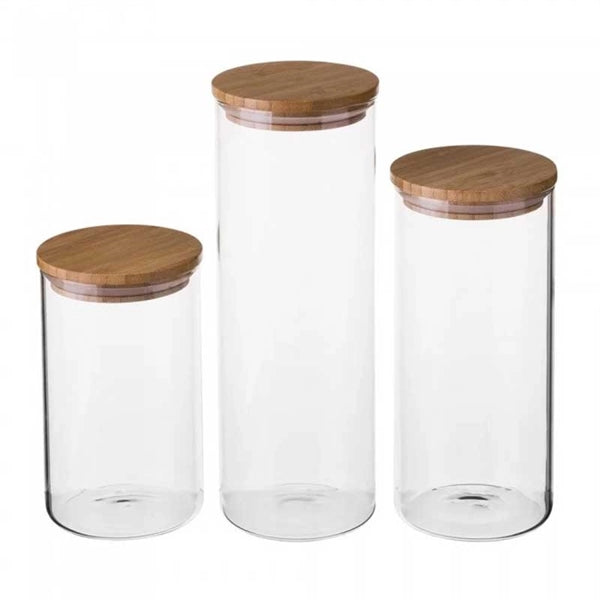 Kitchen Glass Jar w/ Bamboo Lid (150ml)
