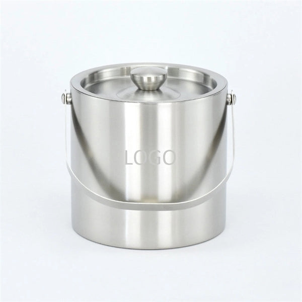 Stainless Steel Insulated Ice Bucket w/ Lid