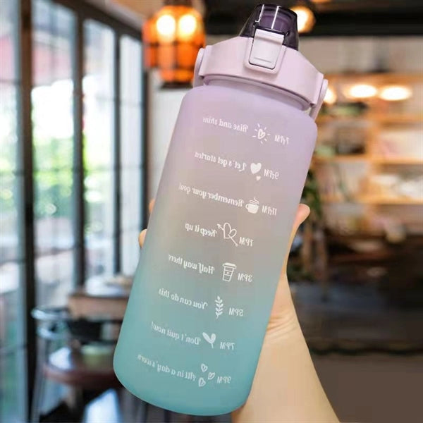 67Oz Plastic Sports Water Bottle With Time Marker