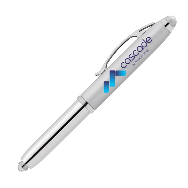 Vivano Softy Metallic Pen w/ LED Light and Stylus - ColorJet