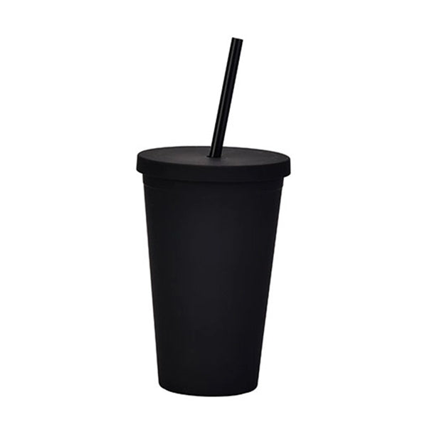 Plastic Tumbler with Straw