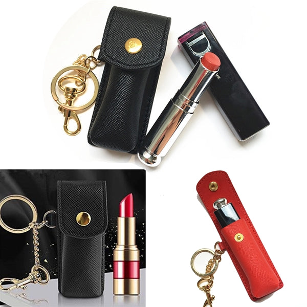 Lipstick Keychain Holder Storage Bag