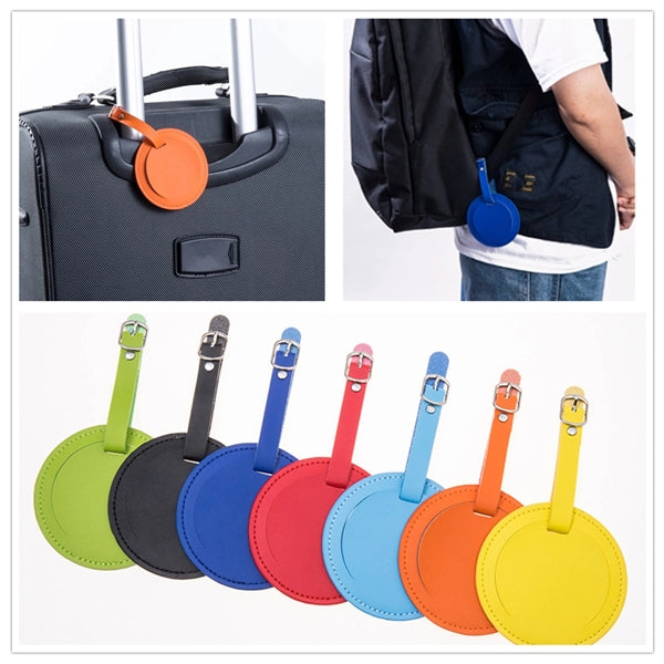 Pu Leather Round Baggage Tag