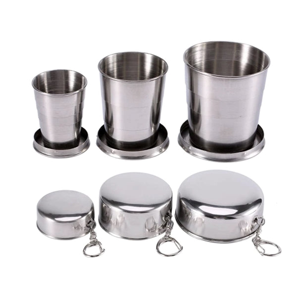 Stainless Steel Portable Folding Collasible Travel Cup