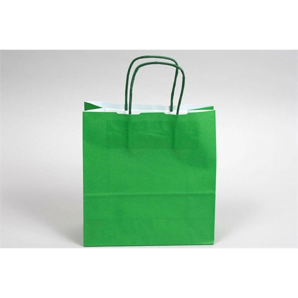 Green Kraft Paper Tinted Euro Tote Shopping Bag