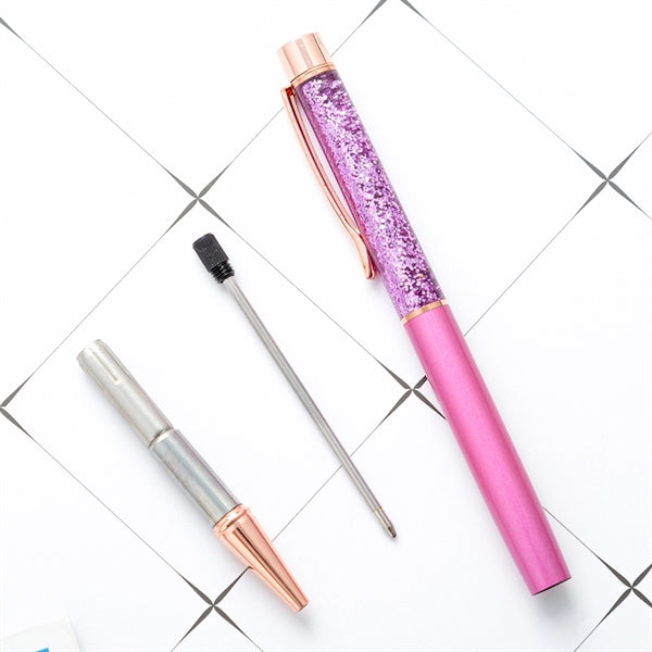 Premium Bling Dynamic Glitter and Gold Foil Ballpoint Pen