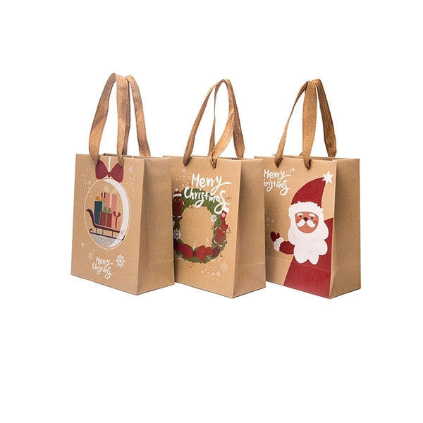 Christmas Kraft Paper Gift Tote Bag