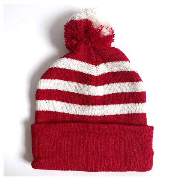 Knit Pom Beanie with Cuff