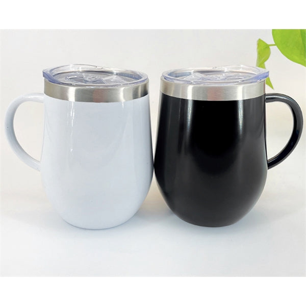 12oz Stainless Steel Mugs with Handle