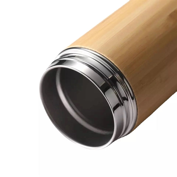 Vacuum Bamboo Water Bottle